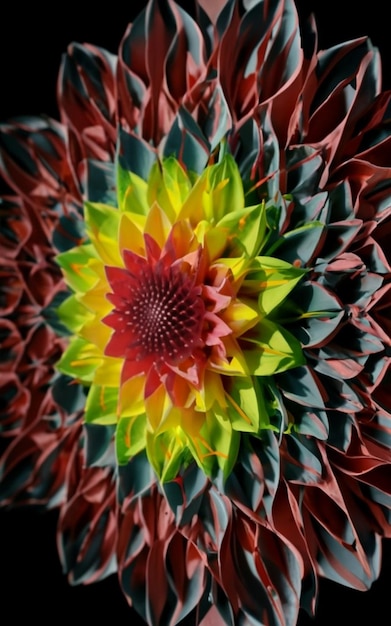Цветочный модный абстрактный фон с бумажными цветами 3D