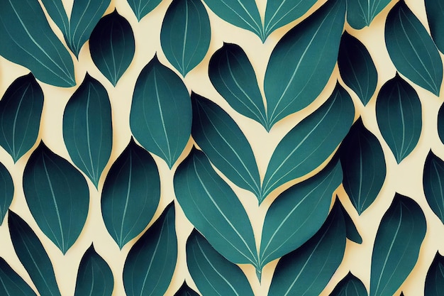 Floral tropical leaves background seamless background