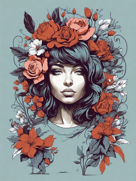 Floral Tshirt design