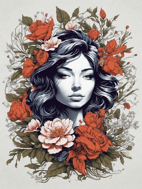 Floral Tshirt design