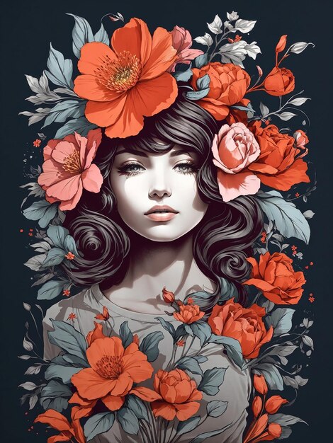 Floral Tshirt design