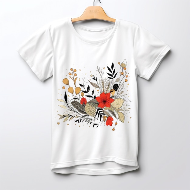 цветочные дизайны футболок