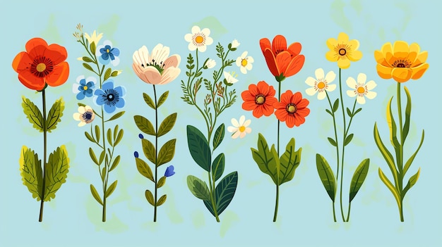 Photo floral vector collection