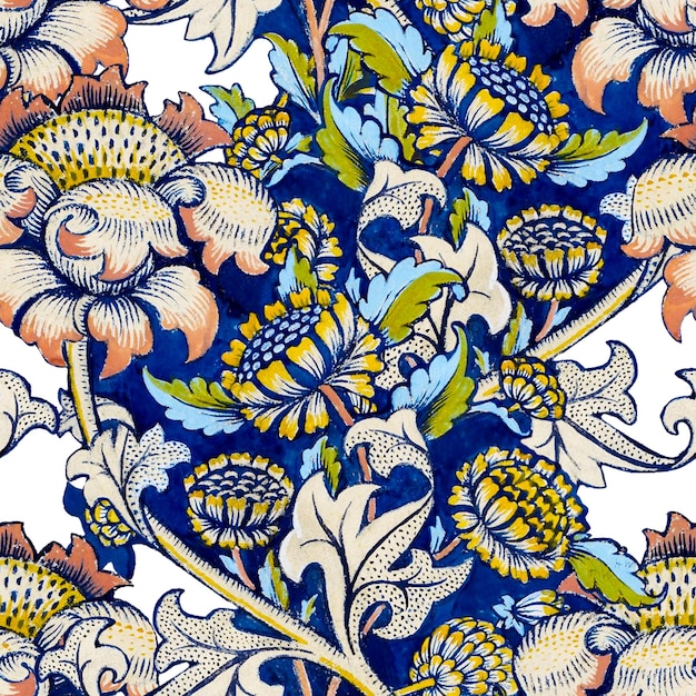 ヴィンテージの花のパターンデザイン