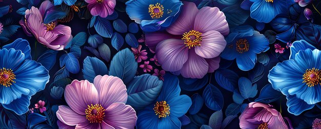 Photo floral wallpaper ai generated