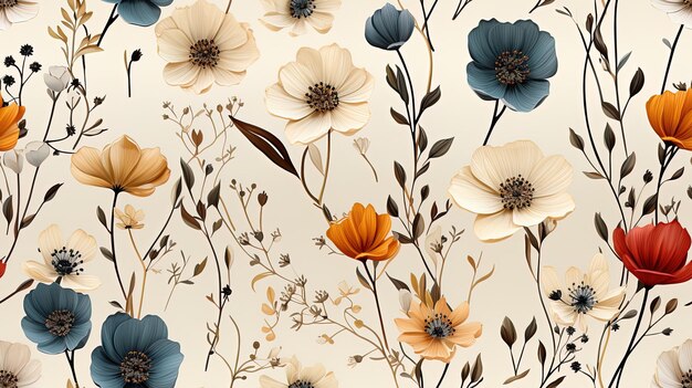 a floral wallpaper by person