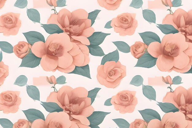 Photo a floral wallpaper by person