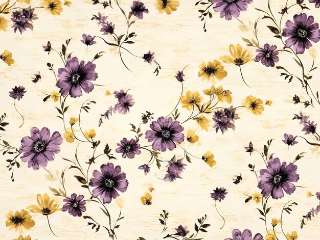 Photo a floral wallpaper by person