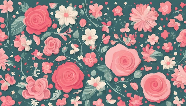 a floral wallpaper by person