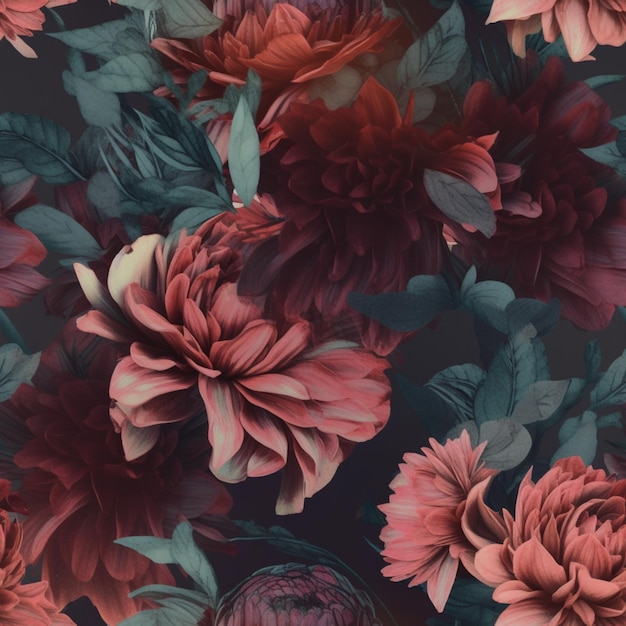 A floral wallpaper that says'the word flower '