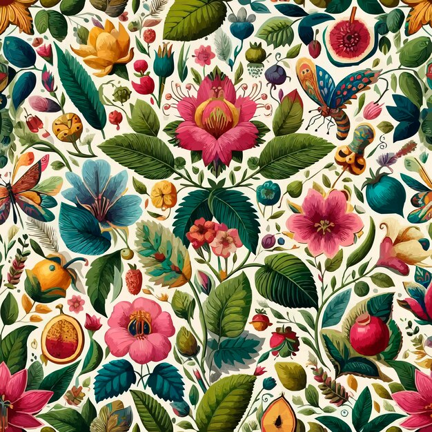 Photo floral walpaper illustration