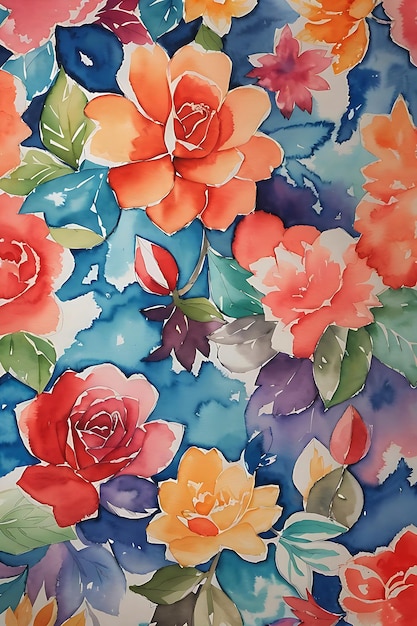 floral water color background