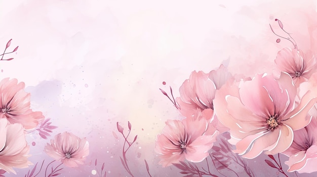 Floral watercolor background