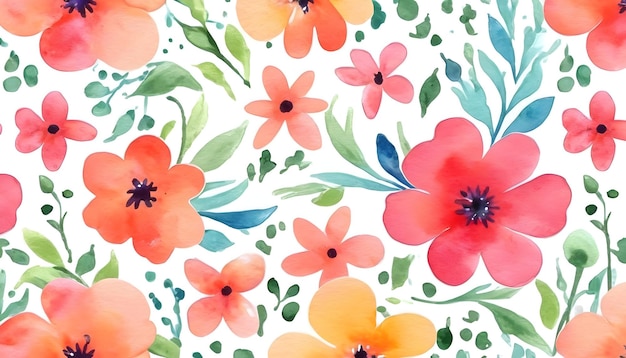 Floral watercolor background