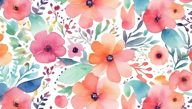 Floral watercolor background