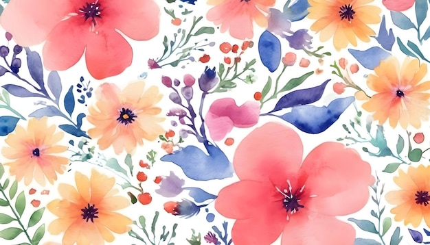 Floral watercolor background