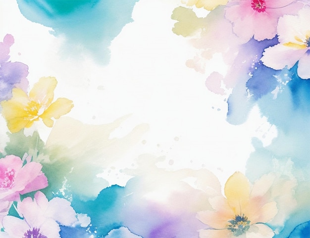 Floral watercolor beautiful background design