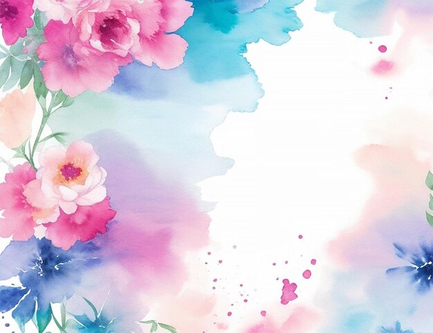 Floral watercolor beautiful background design