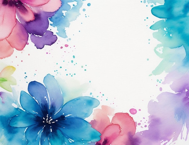 Photo floral watercolor beautiful background design