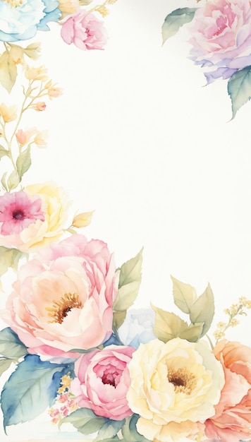 Floral watercolor romantic