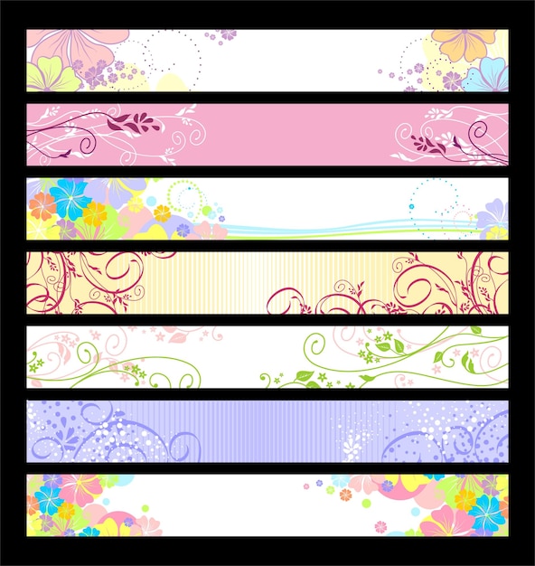 Photo floral website banners