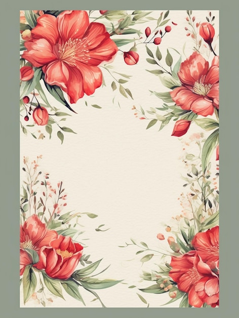 Floral Wedding Invitation Template