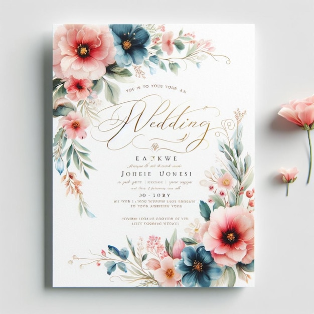 Floral Wedding Invitation Templates