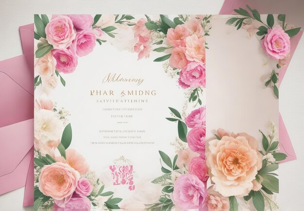 Floral wedding landing page template