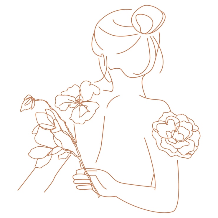 Photo floral woman png sticker beauty character illustration on transparent background