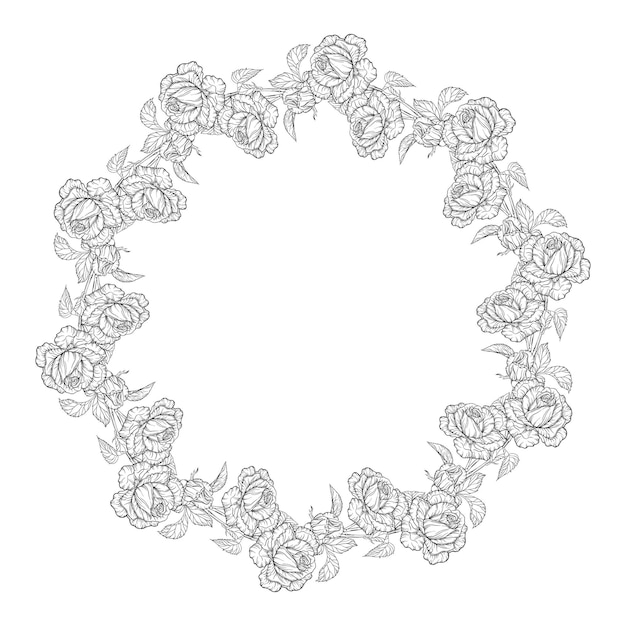 バラの花の花の花輪 バラ ロマンチックな構図