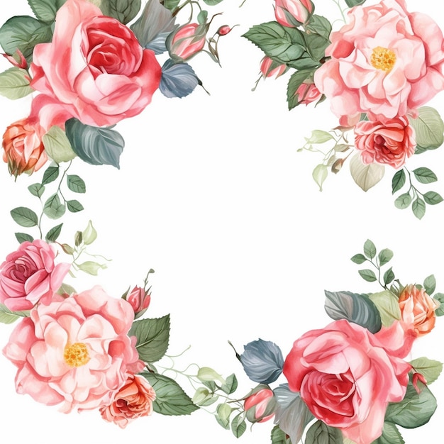 floral wreath vector