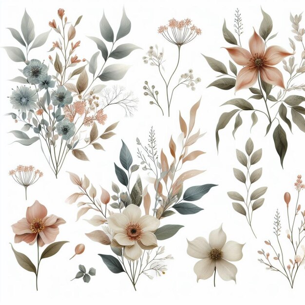 Florals and Botanicals Natureinspired designs with soft tones and pastel colors