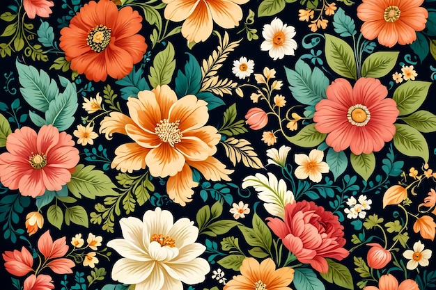 florals and botanicals pattern background abstract flowers