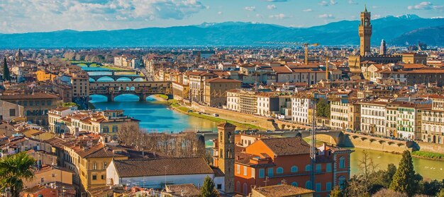 Panorama di paesaggio urbano di firenze