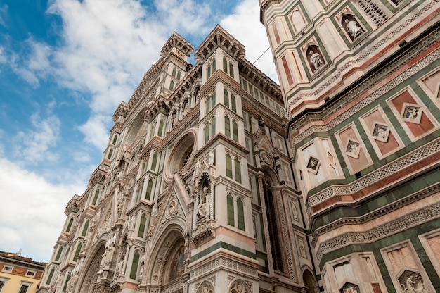 Florence Italy Basilica Santa Maria del Fiore Details of the facade