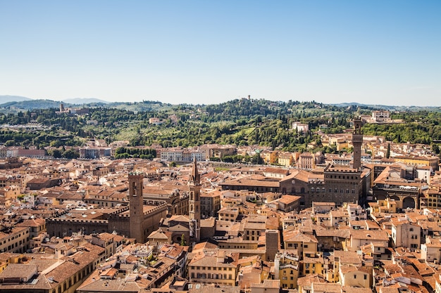 Florence, Italy: panoramic view from the top of Duomo church