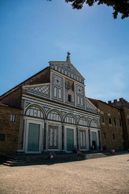 Florence's Piazza del Duomo modern facade built in the 19th century Italy