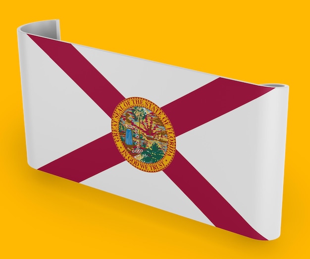 Florida Flag Ribbon Banner