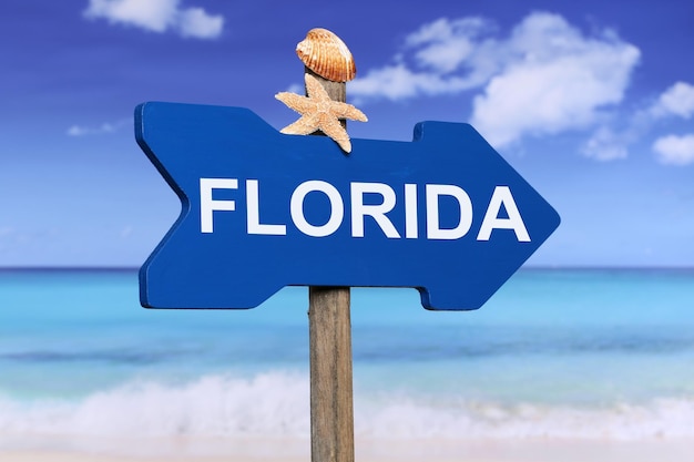 Florida met strand in de zomer op vakantie