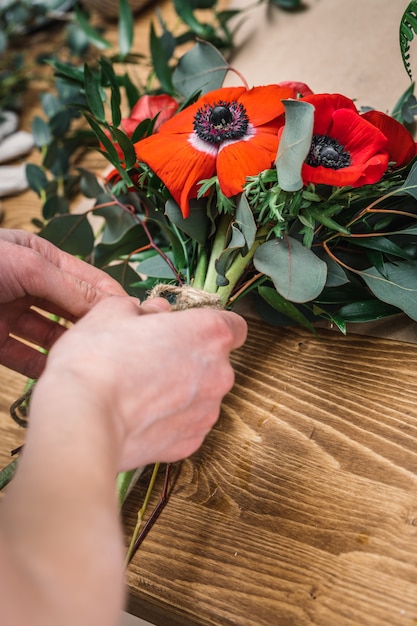 Florist at work