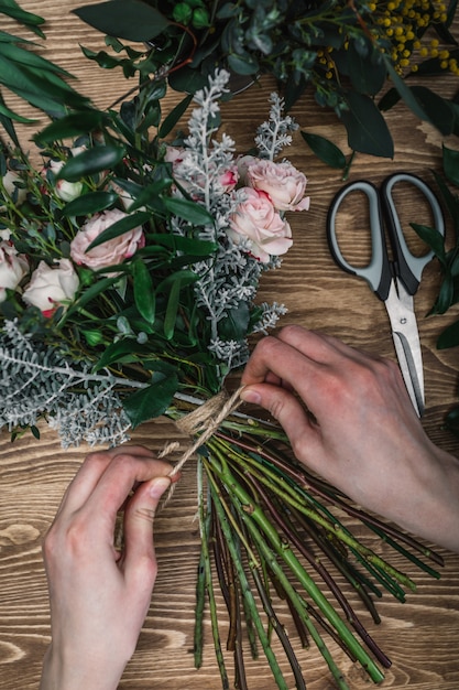 Florist at work