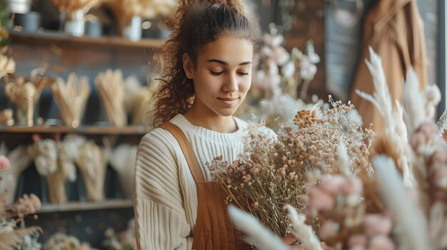 Florists Collection of Beautiful Pressed Flowers and Pampas Grass