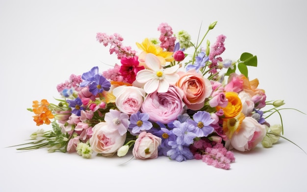 florists flower arrange on white background