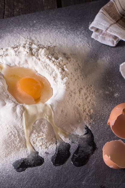 Flour and eggs