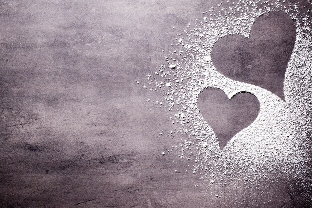 Flour and heart.