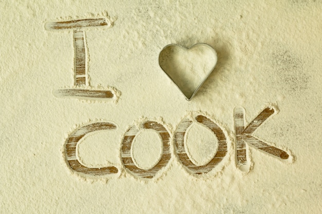 Flour with writted word COOK