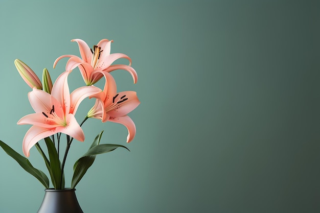 A Flourish of Lilies with Space for Text