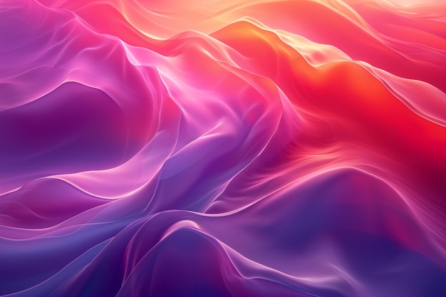 Flow liquid lines design element 3D render holographic iridescent neon curved wave in motion