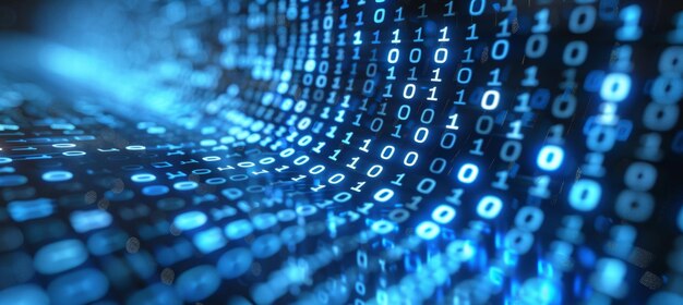 Flow of Binary Code Abstract Representation of Digital Data Technology and Programming (Vloei van binaire code abstracte weergave van digitale datatechnologie en programmering)