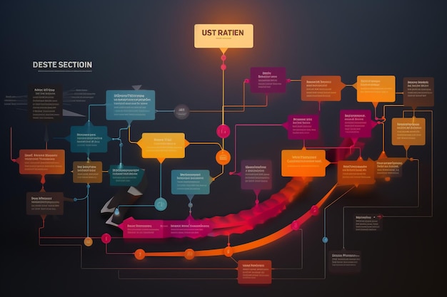 Foto un diagramma di flusso che illustra le fasi di un contenuto generative ai